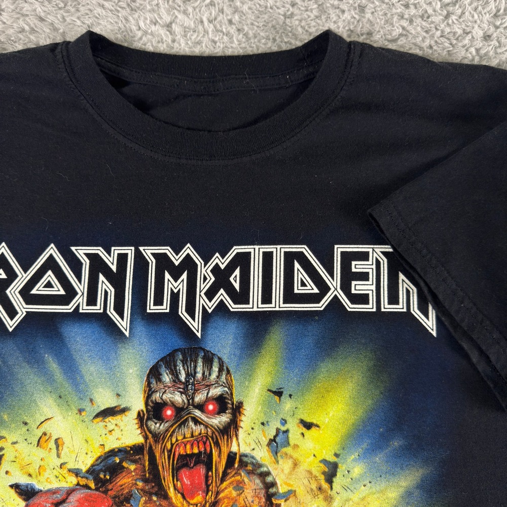 Iron Maiden Book of Souls World Tour 2016 Graphic T-Shirt Black Mens XL (READ)